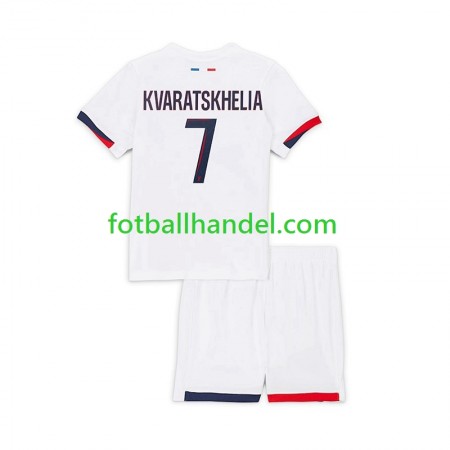 Barn Fotballdrakter Paris Saint-Germain Khvicha Kvaratskhelia 7 Borte 2024-25 Kortermet